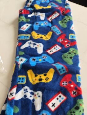 Kids Plush Gaming Controller Print Blanket - Blue